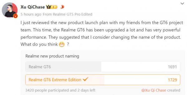 Внезапно: китайский Realme GT6 планируют переименовать перед анонсом